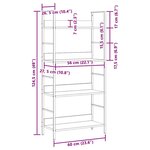 vidaXL Bibliothèque à 4 niveaux blanc 60x27 6x124 5 cm bois ingénierie