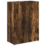 vidaXL Porte-parapluie Chêne fumé 40 x 20 x 55 5 cm Bois d'ingénierie
