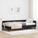 vidaXL Cadre de lit d'angle avec matelas Autre 2 Pièces Noir Velours