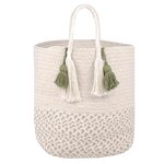 Panier en coton touareg - blanc cassé