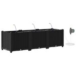vidaXL Pots de jardin Noir 120 x 40 x 37.5 cm Acier
