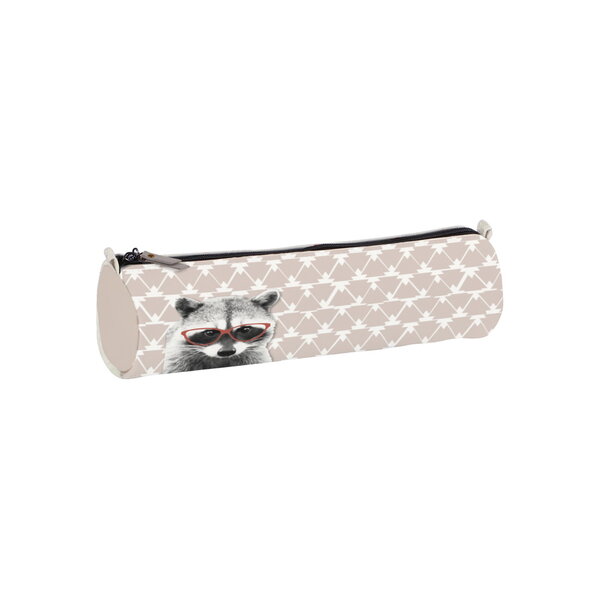 Trousse Fourre Tout Rond 21 x 6  cm - Funny Company Raton Laveur