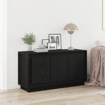 vidaXL Buffet Bois Noir 102x35x55 cm Bois D'ingénierie