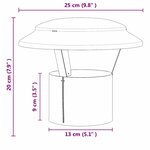 vidaXL Housse de pluie pour cheminée Argent 25 x 25 x 20 cm