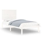 vidaXL Cadre de lit Blanc Bois de pin massif 90x200 cm