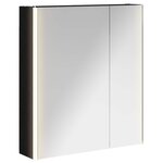 vidaXL Armoire Miroir de Salle de Bain Chêne noir 63 5 x 15 5 x 70 cm