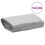 vidaXL Bâche gris 1x2 5 m 650 g/m²