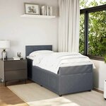 vidaXL Sommier à lattes de lit et matelas Gris foncé 80x200 cm Velours