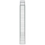 vidaXL Paniers à gabions arqués 6 Pièces 200x30x220/240 cm fer galvanisé