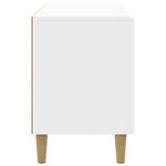 vidaXL Meuble TV Blanc brillant 102 x 34 5 x 50 cm Bois d'ingénierie
