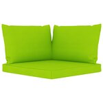 vidaXL Salon de jardin 6 Pièces avec coussins vert brillant
