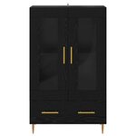 vidaXL Haut Armoire avec tiroir Chêne noir 69 5 x 31 x 115 cm