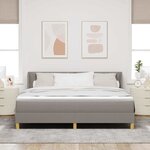 vidaXL Lit à Ressorts avec matelas Taupe 180 x 200 cm tissu