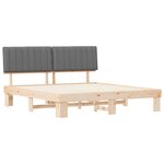 vidaXL Cadre de lit avec tête de lit rembourrée Gris clair