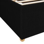 vidaXL Cadre de lit avec matelas Noir 120 x 200 cm tissu
