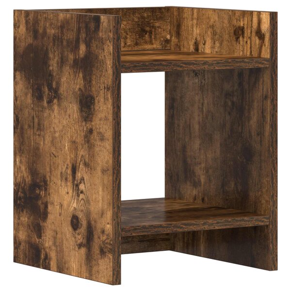 vidaXL Support de Plante Chêne fumé 30 x 30 x 40 cm Bois d'ingénierie