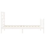 vidaXL Cadre de lit sans matelas blanc 90x200 cm bois de pin massif