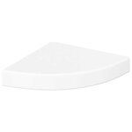vidaXL Étagères d'angle flottantes 4 pièces Blanc brillant 25 x 25 x 3 8 cm MDF