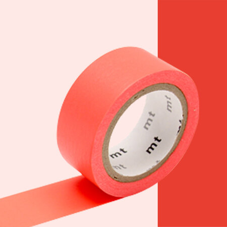 Masking Tape MT 1 5 cm Extra fluo luminescent rouge - red
