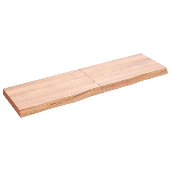 vidaXL Dessus de table marron clair bois chêne massif traité
