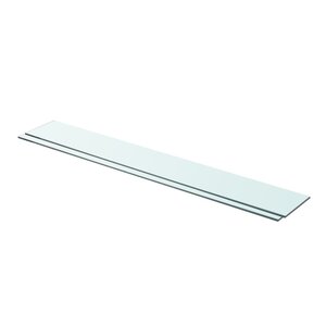 vidaXL Panneaux d'étagère 2 Pièces Verre Transparent 90 x 12 cm