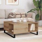vidaXL Table basse chêne artisanal 80 x 80 x 36 5 cm Bois d'ingénierie