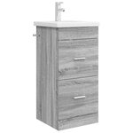 vidaXL Meuble de salle de bain avec évier Sonoma gris