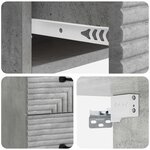 vidaXL Cabinet de chevet mural Gris béton 34 5 x 33 x 40 cm