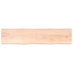 vidaXL Dessus de table bois massif non traité bordure assortie