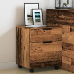 vidaXL Classeur mobile roues vieux bois 45x38x54 cm bois d'ingénierie