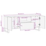 vidaXL Meubles et étagères de rangement pour médias Blanc et Noir