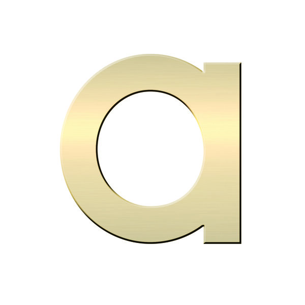 N° A en Laiton  adhésif puissant  50 mm x 2 mm