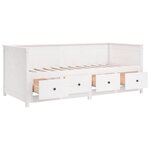 vidaXL Lit de jour sans matelas blanc 90x200 cm bois de pin massif