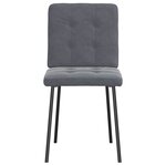 vidaXL Chaises à manger lot de 4 Gris foncé Velours