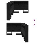 vidaXL Tête de lit de rangement Chêne noir 90 cm Bois d'ingénierie