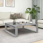vidaXL Table basse Sonoma gris 100x100x35 cm Bois d'ingénierie