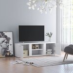 vidaXL Meuble TV Blanc 120x34x37 cm Bois d'ingénierie