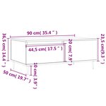 vidaXL Table basse Chêne marron 90x50x36 5 cm Bois d'ingénierie