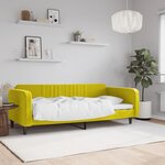 vidaXL Lit de repos jaune 90x200 cm velours