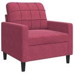 vidaXL Ensemble de canapés 4 Pièces avec coussins Rouge bordeaux Velours