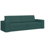 vidaXL Canapé-lit Vert foncé 245 x 78 x 77 cm tissu