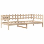 vidaXL Lit de jour avec tiroirs sans matelas 90x190 cm bois massif