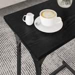 vidaXL Table basse gigogne 3 Pièces Chêne noir Bois d'ingénierie