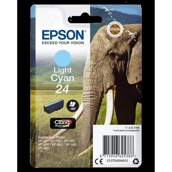 Epson cartouche t2432 - eléphant - cyan xl