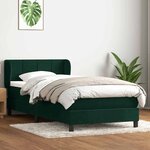 vidaXL Sommier à lattes de lit et matelas vert foncé 80x220 cm velours