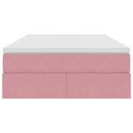 vidaXL Lit avec rangement et matelas Rose 120 x 190 cm Velours