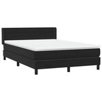 vidaXL Sommier à lattes de lit avec matelas noir 160x210 cm velours