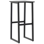 vidaXL Ensemble de bar de jardin 5 Pièces noir acier enduit de poudre