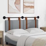 vidaXL Tête de lit suspendue Gris clair PU antique