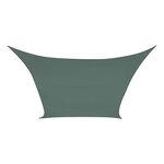 Perel Voile d'ombrage carrée 5 m Gris vert